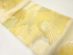 アンティーク　荒波模様織出し袋帯（材料）